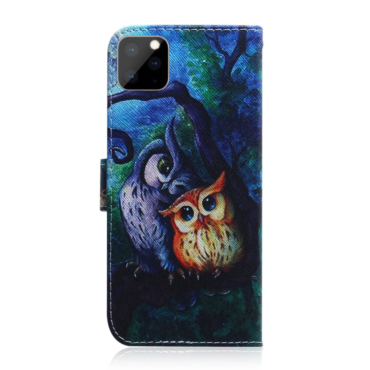 For iPhone 11 Pro 3D Colored Drawing Horizontal Flip Leather Case, with Holder & Card Slot & Wallet (Oil Painting Owl) - iPhone 11 Pro Cases by buy2fix | Online Shopping UK | buy2fix