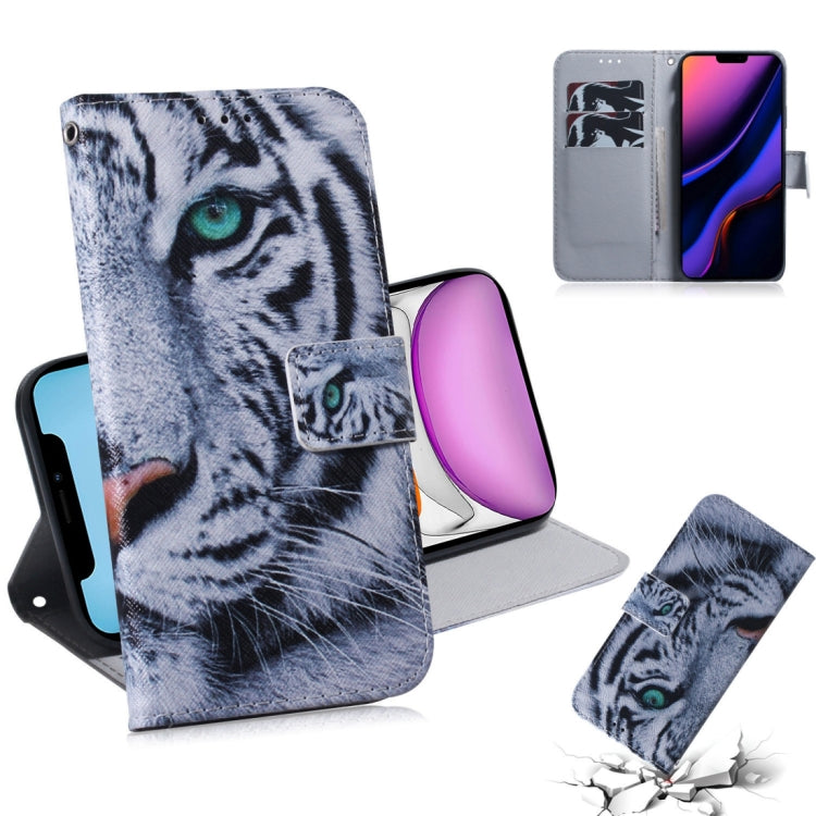 For iPhone 11 3D Colored Drawing Horizontal Flip Leather Case, with Holder & Card Slot & Wallet (Tiger) - iPhone 11 Cases by buy2fix | Online Shopping UK | buy2fix