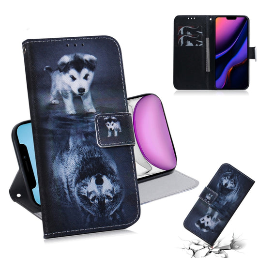 For iPhone 11 3D Colored Drawing Horizontal Flip Leather Case, with Holder & Card Slot & Wallet (Wolf and Dog) - iPhone 11 Cases by buy2fix | Online Shopping UK | buy2fix