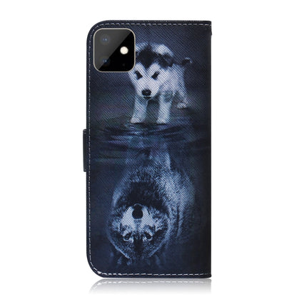 For iPhone 11 3D Colored Drawing Horizontal Flip Leather Case, with Holder & Card Slot & Wallet (Wolf and Dog) - iPhone 11 Cases by buy2fix | Online Shopping UK | buy2fix