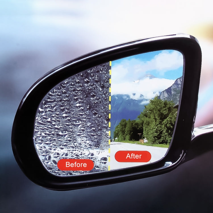 For Skoda Rapid 2013-2018 Car PET Rearview Mirror Protective Window Clear Anti-fog Waterproof Rain Shield Film by buy2fix
