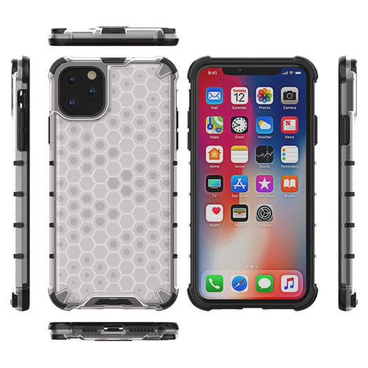 Shockproof Honeycomb PC + TPU Case for iPhone 11(Transparent) - iPhone 11 Cases by buy2fix | Online Shopping UK | buy2fix