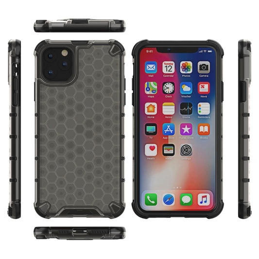 Shockproof Honeycomb PC + TPU Case for iPhone 11(Black) - iPhone 11 Cases by buy2fix | Online Shopping UK | buy2fix
