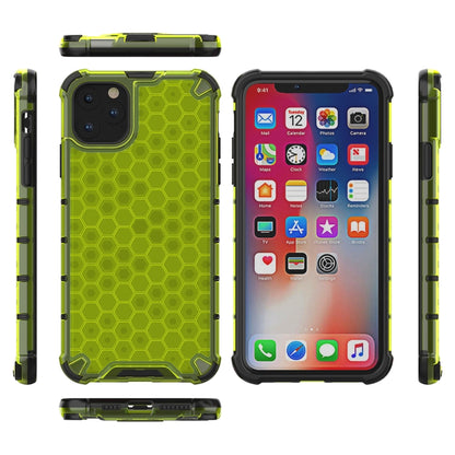 Shockproof Honeycomb PC + TPU Case for iPhone 11(Green) - iPhone 11 Cases by buy2fix | Online Shopping UK | buy2fix