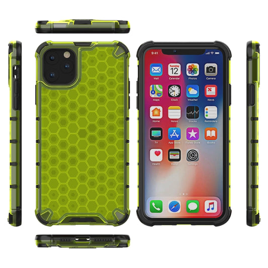 Shockproof Honeycomb PC + TPU Case for iPhone 11(Green) - iPhone 11 Cases by buy2fix | Online Shopping UK | buy2fix