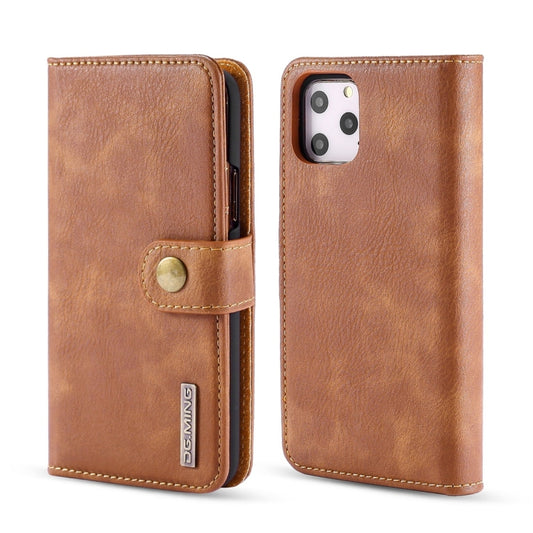 For iPhone 11 Pro Max DG.MING Crazy Horse Texture Flip Detachable Magnetic Leather Case with Holder & Card Slots & Wallet (Brown) - iPhone 11 Pro Max Cases by DG.MING | Online Shopping UK | buy2fix