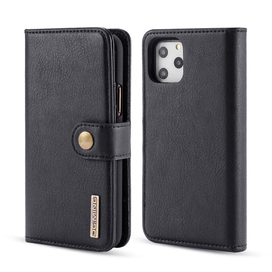 For iPhone 11 Pro Max DG.MING Crazy Horse Texture Flip Detachable Magnetic Leather Case with Holder & Card Slots & Wallet (Black) - iPhone 11 Pro Max Cases by DG.MING | Online Shopping UK | buy2fix