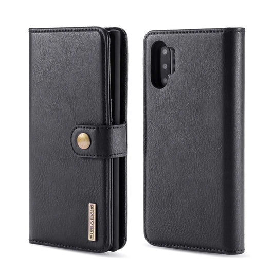 DG.MING Crazy Horse Texture Flip Detachable Magnetic Leather Case with Holder & Card Slots & Wallet for Samsung Galaxy Note 10+(Black) - Galaxy Phone Cases by DG.MING | Online Shopping UK | buy2fix
