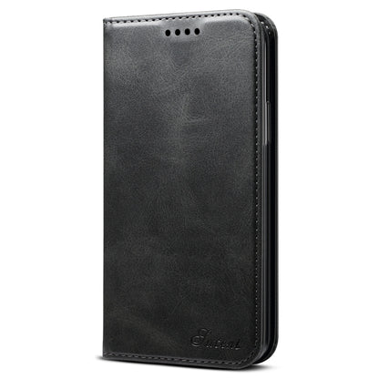 Suteni Calf Texture Horizontal Flip Leather Case with Holder & Card Slots & Wallet for iPhone 11 Pro Max(Black) - iPhone 11 Pro Max Cases by Suteni | Online Shopping UK | buy2fix
