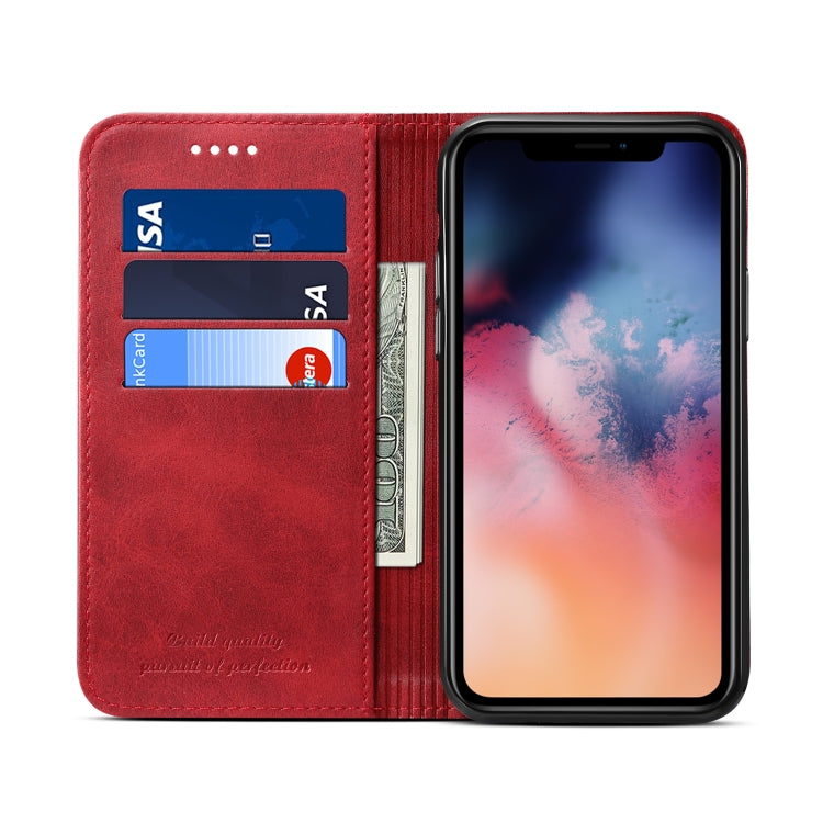 Suteni Calf Texture Horizontal Flip Leather Case with Holder & Card Slots & Wallet for iPhone 11 Pro Max(Red) - iPhone 11 Pro Max Cases by Suteni | Online Shopping UK | buy2fix