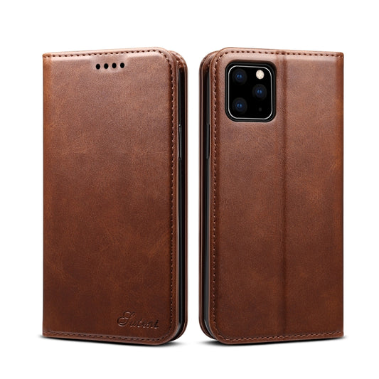Suteni Calf Texture Horizontal Flip Leather Case with Holder & Card Slots & Wallet for iPhone 11 Pro Max(Brown) - iPhone 11 Pro Max Cases by Suteni | Online Shopping UK | buy2fix