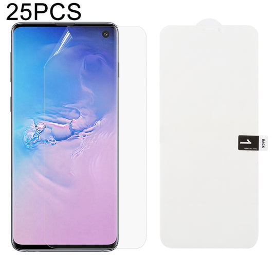 25 PCS Soft Hydrogel Film Full Cover Front Protector with Alcohol Cotton + Scratch Card for Galaxy S10 - For Samsung by buy2fix | Online Shopping UK | buy2fix
