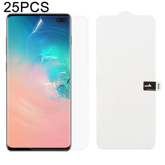 25 PCS Soft Hydrogel Film Full Cover Front Protector with Alcohol Cotton + Scratch Card for Galaxy S10 Plus - For Samsung by buy2fix | Online Shopping UK | buy2fix