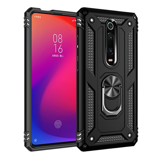 Armor Shockproof TPU + PC Protective Case with 360 Degree Rotation Holder for Xiaomi Redmi K20(Black)
