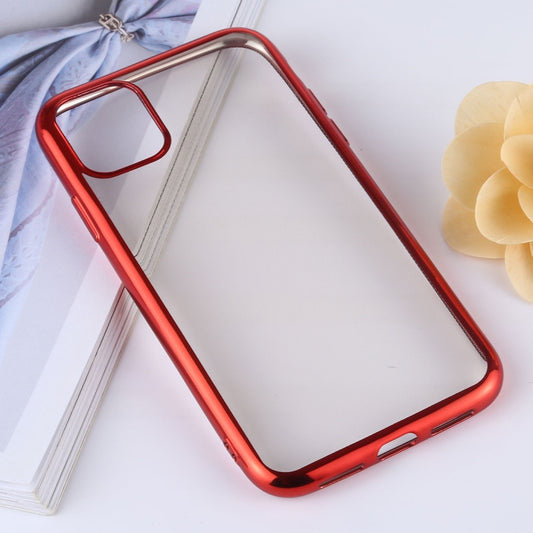 Transparent TPU Anti-Drop And Waterproof Mobile Phone Protective Case for iPhone 11(Red) - iPhone 11 Cases by buy2fix | Online Shopping UK | buy2fix