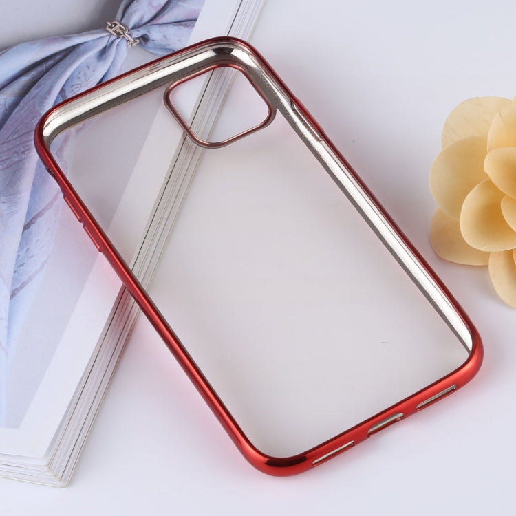 Transparent TPU Anti-Drop And Waterproof Mobile Phone Protective Case for iPhone 11(Red) - iPhone 11 Cases by buy2fix | Online Shopping UK | buy2fix