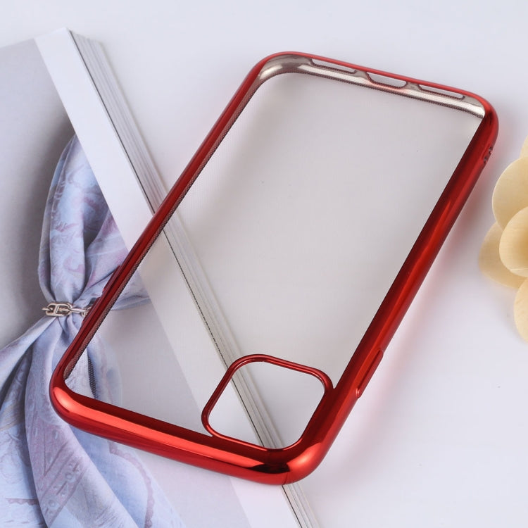 Transparent TPU Anti-Drop And Waterproof Mobile Phone Protective Case for iPhone 11(Red) - iPhone 11 Cases by buy2fix | Online Shopping UK | buy2fix