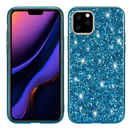 Glitter Powder Shockproof TPU Protective Case for iPhone 11(Blue) - iPhone 11 Cases by buy2fix | Online Shopping UK | buy2fix
