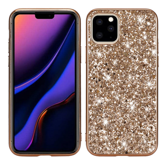 Glitter Powder Shockproof TPU Protective Case for iPhone 11(Gold) - iPhone 11 Cases by buy2fix | Online Shopping UK | buy2fix