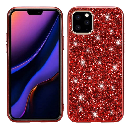 Glitter Powder Shockproof TPU Protective Case for iPhone 11 Pro Max(Red) - iPhone 11 Pro Max Cases by buy2fix | Online Shopping UK | buy2fix