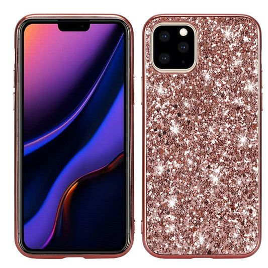 Glitter Powder Shockproof TPU Protective Case for iPhone 11 Pro Max(Rose Gold) - iPhone 11 Pro Max Cases by buy2fix | Online Shopping UK | buy2fix