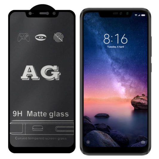 AG Matte Frosted Full Cover Tempered Glass For Xiaomi Redmi Note 6 Pro -  by buy2fix | Online Shopping UK | buy2fix