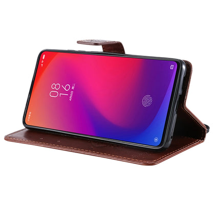 Tree & Cat Pattern Pressed Printing Horizontal Flip PU Leather Case with Holder & Card Slots & Wallet & Lanyard For Xiaomi Mi 9T & Mi 9T Pro & Redmi K20 & K20 Pro(Brown) - Xiaomi Cases by buy2fix | Online Shopping UK | buy2fix