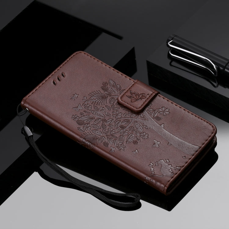 Tree & Cat Pattern Pressed Printing Horizontal Flip PU Leather Case with Holder & Card Slots & Wallet & Lanyard For Xiaomi Mi 9T & Mi 9T Pro & Redmi K20 & K20 Pro(Brown) - Xiaomi Cases by buy2fix | Online Shopping UK | buy2fix
