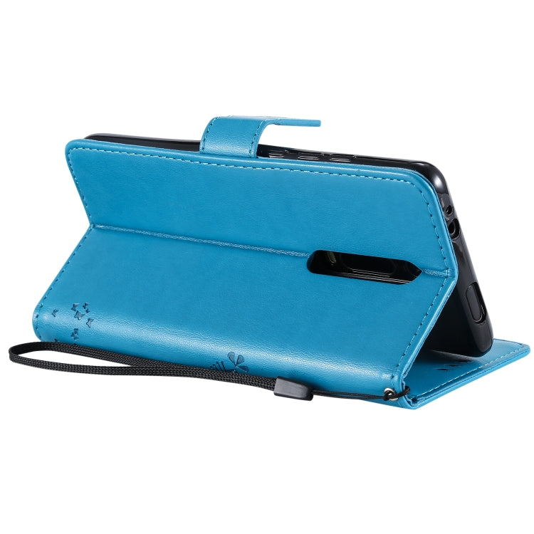 Tree & Cat Pattern Pressed Printing Horizontal Flip PU Leather Case with Holder & Card Slots & Wallet & Lanyard For Xiaomi Mi 9T & Mi 9T Pro & Redmi K20 & K20 Pro(Blue) - Xiaomi Cases by buy2fix | Online Shopping UK | buy2fix