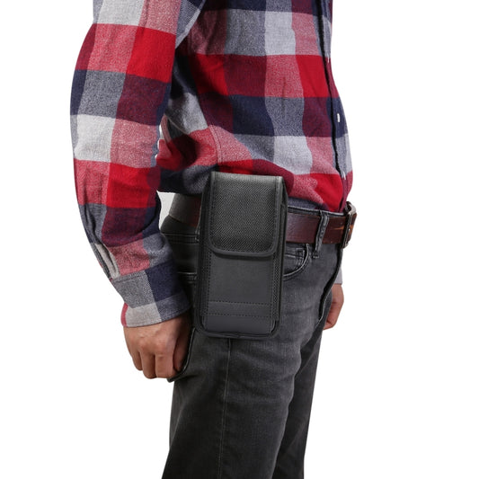 Multi-functional Universal Vertical Oxford Cloth Nylon Fabric Waist Bag With Card Slot for 6.3 Inch or Below Smartphones(Black) - Huawei Cases by buy2fix | Online Shopping UK | buy2fix