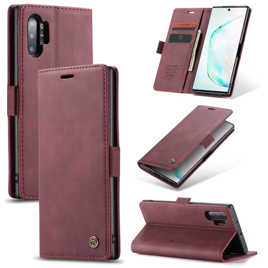 CaseMe-013 Multifunctional Horizontal Flip Leather Case with Card Slot & Holder & Wallet for Galaxy Note 10+(Wine) - Galaxy Phone Cases by CaseMe | Online Shopping UK | buy2fix