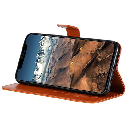 For iPhone 11 Pro Pressed Printing Butterfly Pattern Horizontal Flip PU Leather Case with Holder & Card Slots & Wallet & Lanyard (Orange) - iPhone 11 Pro Cases by buy2fix | Online Shopping UK | buy2fix