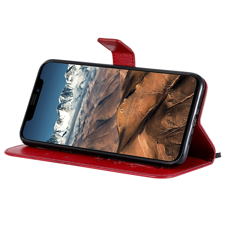 For iPhone 11 Pro Max Pressed Printing Butterfly Pattern Horizontal Flip PU Leather Case with Holder & Card Slots & Wallet & Lanyard (Red) - iPhone 11 Pro Max Cases by buy2fix | Online Shopping UK | buy2fix