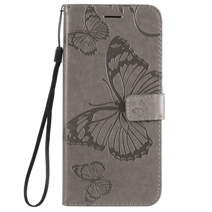 Pressed Printing Butterfly Pattern Horizontal Flip PU Leather Case with Holder & Card Slots & Wallet & Lanyard For Huawei P Smart Z / Y9 Prime 2019(Grey) - Huawei Cases by buy2fix | Online Shopping UK | buy2fix