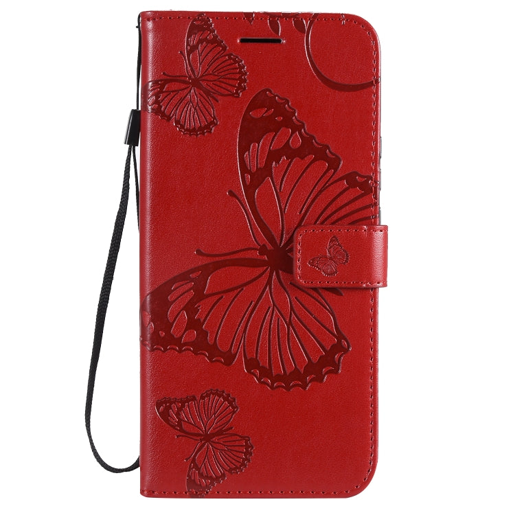 Pressed Printing Butterfly Pattern Horizontal Flip PU Leather Case with Holder & Card Slots & Wallet & Lanyard For Huawei P Smart Z / Y9 Prime 2019(Red) - Huawei Cases by buy2fix | Online Shopping UK | buy2fix