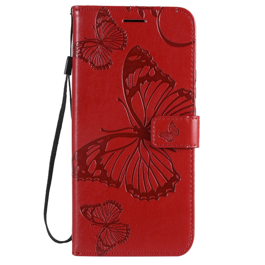 Pressed Printing Butterfly Pattern Horizontal Flip PU Leather Case with Holder & Card Slots & Wallet & Lanyard For Huawei P Smart Z / Y9 Prime 2019(Red) - Huawei Cases by buy2fix | Online Shopping UK | buy2fix