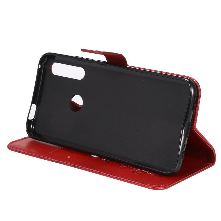 Pressed Printing Butterfly Pattern Horizontal Flip PU Leather Case with Holder & Card Slots & Wallet & Lanyard For Huawei P Smart Z / Y9 Prime 2019(Red) - Huawei Cases by buy2fix | Online Shopping UK | buy2fix