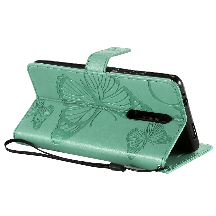 Pressed Printing Butterfly Pattern Horizontal Flip PU Leather Case with Holder & Card Slots & Wallet & Lanyard For Xiaomi Mi 9T & Mi 9T Pro & Redmi K20 & K20 Pro(Green) - Xiaomi Cases by buy2fix | Online Shopping UK | buy2fix