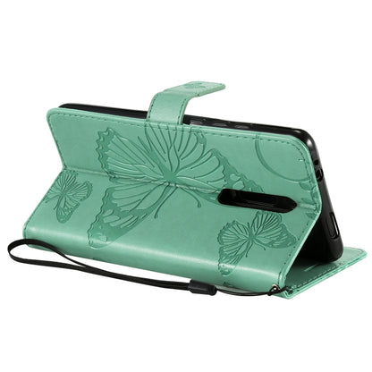 Pressed Printing Butterfly Pattern Horizontal Flip PU Leather Case with Holder & Card Slots & Wallet & Lanyard For Xiaomi Mi 9T & Mi 9T Pro & Redmi K20 & K20 Pro(Green) - Xiaomi Cases by buy2fix | Online Shopping UK | buy2fix