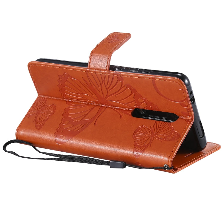 Pressed Printing Butterfly Pattern Horizontal Flip PU Leather Case with Holder & Card Slots & Wallet & Lanyard For Xiaomi Mi 9T & Mi 9T Pro & Redmi K20 & K20 Pro(Orange) - Xiaomi Cases by buy2fix | Online Shopping UK | buy2fix