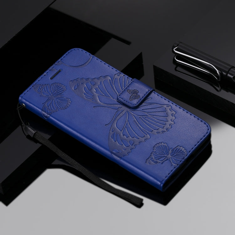 Pressed Printing Butterfly Pattern Horizontal Flip PU Leather Case with Holder & Card Slots & Wallet & Lanyard For Xiaomi Mi 9T & Mi 9T Pro & Redmi K20 & K20 Pro(Blue) - Xiaomi Cases by buy2fix | Online Shopping UK | buy2fix