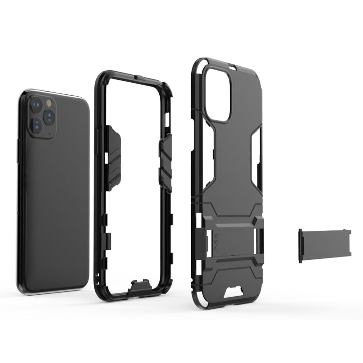 Shockproof PC + TPU Case with Holder for 11 Pro(Black) - iPhone 11 Pro Cases by buy2fix | Online Shopping UK | buy2fix