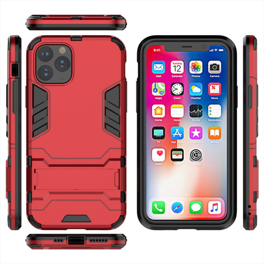 Shockproof PC + TPU Case with Holder for 11 Pro(Red) - iPhone 11 Pro Cases by buy2fix | Online Shopping UK | buy2fix