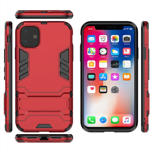 Shockproof PC + TPU Case with Holder for 11(Red) - iPhone 11 Cases by buy2fix | Online Shopping UK | buy2fix