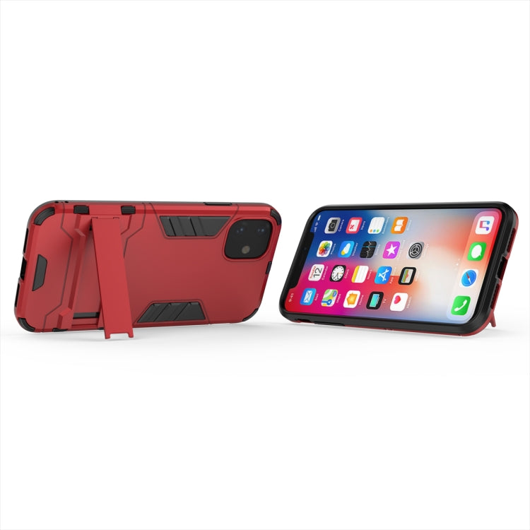 Shockproof PC + TPU Case with Holder for 11(Red) - iPhone 11 Cases by buy2fix | Online Shopping UK | buy2fix