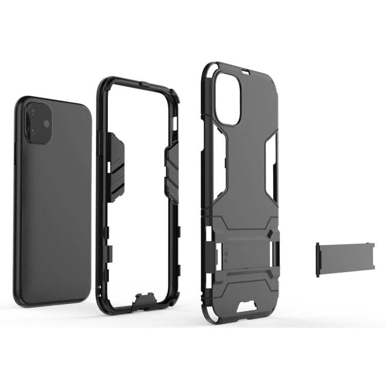 Shockproof PC + TPU Case with Holder for 11(Red) - iPhone 11 Cases by buy2fix | Online Shopping UK | buy2fix