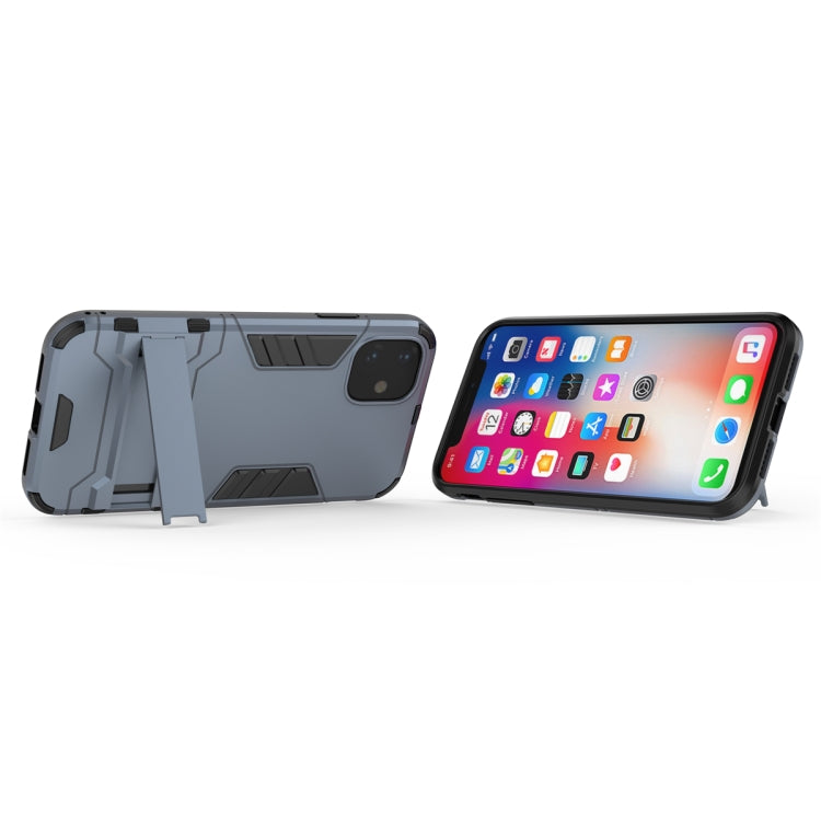 Shockproof PC + TPU Case with Holder for 11(Navy) - iPhone 11 Cases by buy2fix | Online Shopping UK | buy2fix