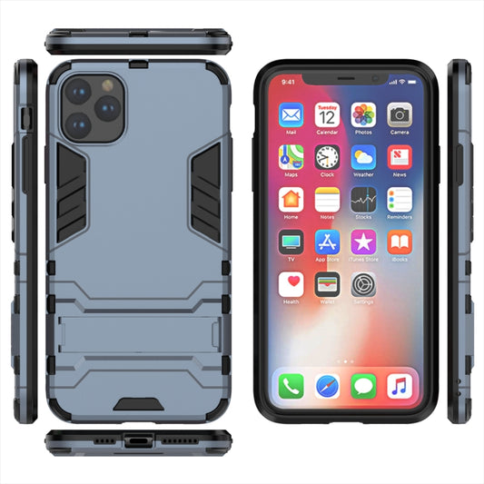 Shockproof PC + TPU Case with Holder for 11 Pro Max(Navy) - iPhone 11 Pro Max Cases by buy2fix | Online Shopping UK | buy2fix