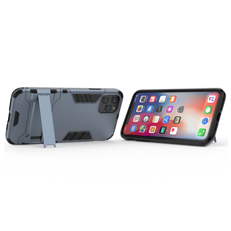 Shockproof PC + TPU Case with Holder for 11 Pro Max(Navy) - iPhone 11 Pro Max Cases by buy2fix | Online Shopping UK | buy2fix