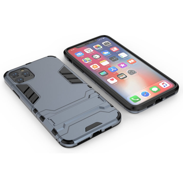 Shockproof PC + TPU Case with Holder for 11 Pro Max(Navy) - iPhone 11 Pro Max Cases by buy2fix | Online Shopping UK | buy2fix